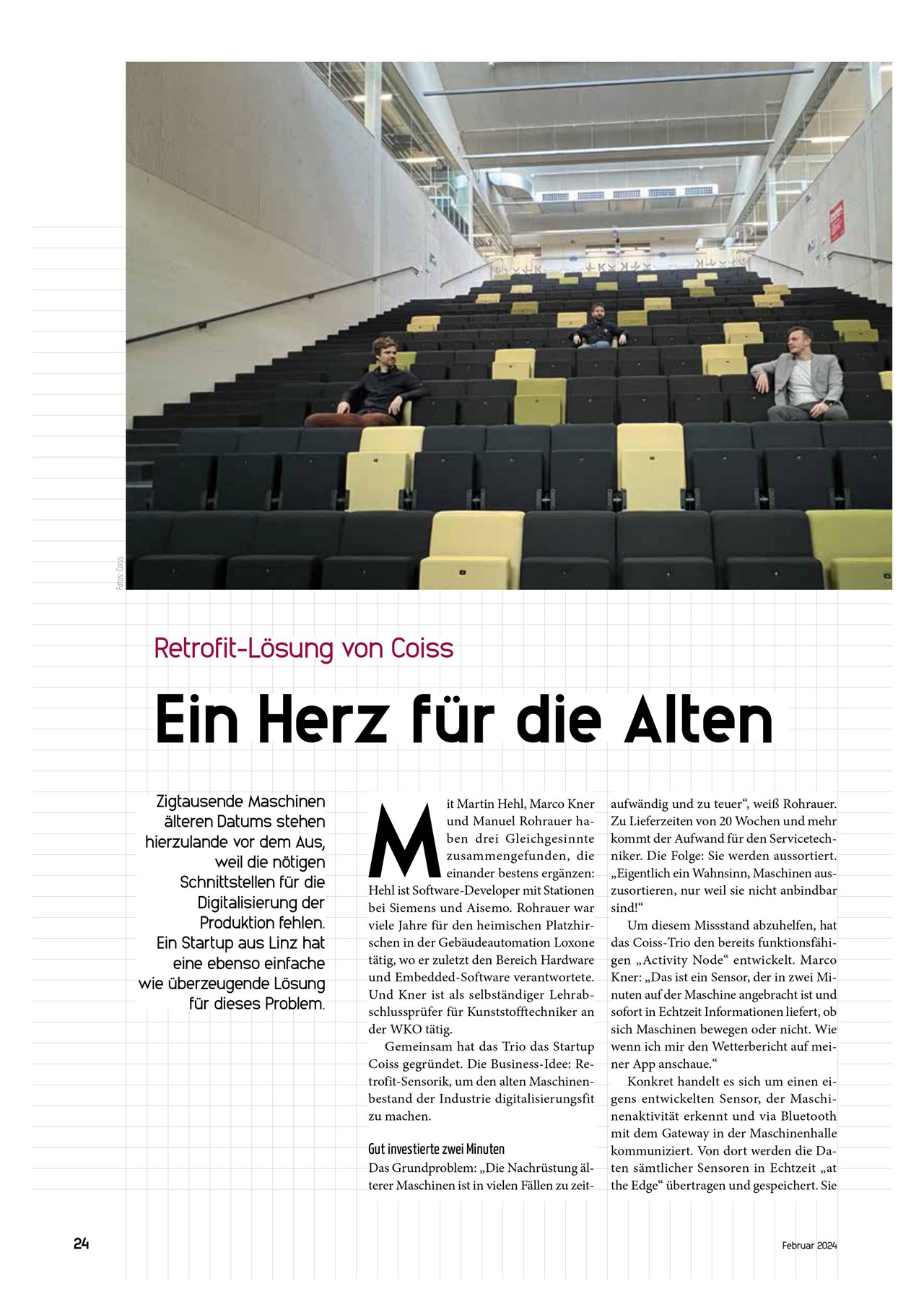 Coiss GmbH Press releases and stories Press article AUTLOOK 2024